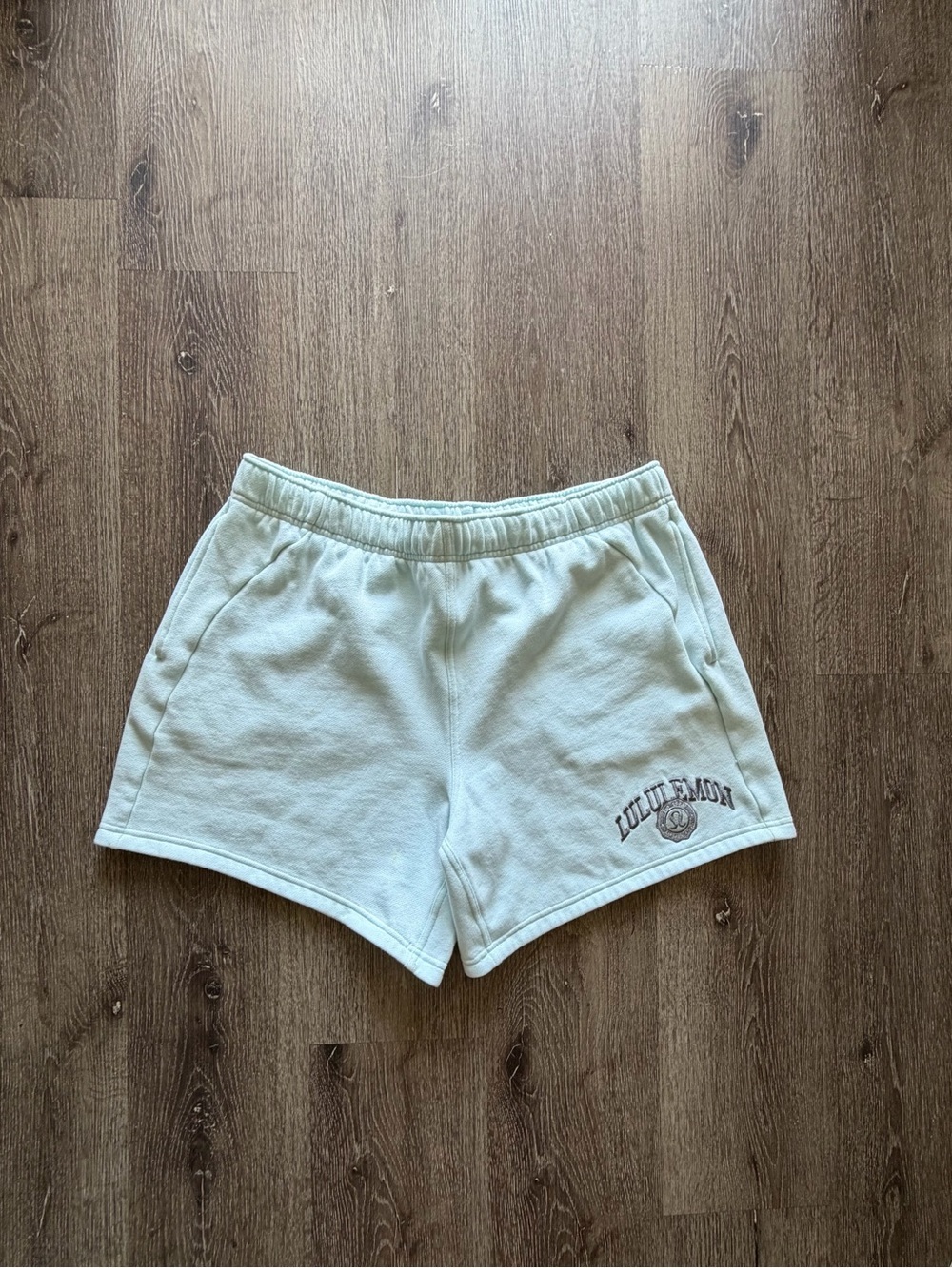 lululemon athletica Mint Green Terry Athletic Shorts